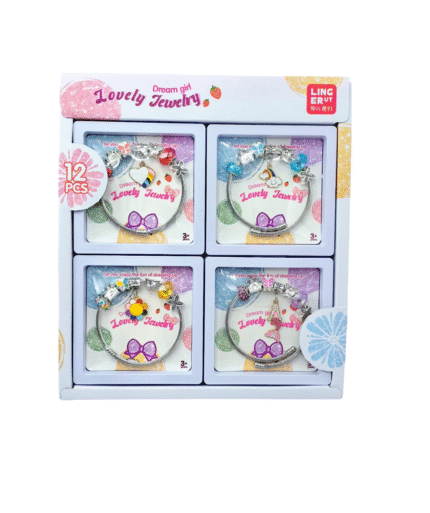 Metalne narukvice sa privescima - displej od 12kom