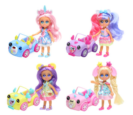 Kawaii Girls - Mini lutkice s autom - displej